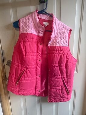 Crown & Ivy Two-Tone Pink Quilted Puffer